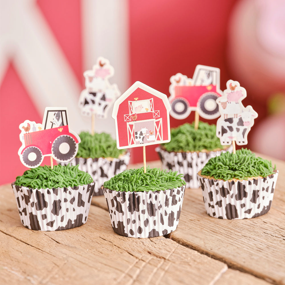 Farm Birthday Cupcake Toppers - Pack of 12