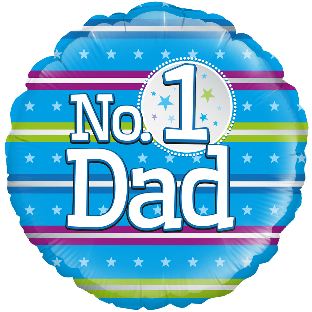 No.1 Dad Father's Day Foil Balloon - 18"