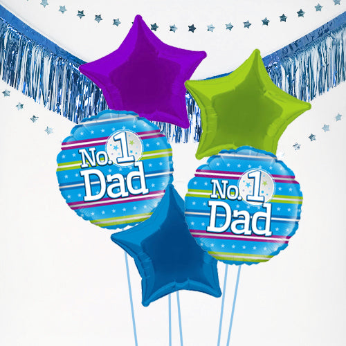 Inflated Father's Day No. 1 Dad Balloon Bundle in a Box