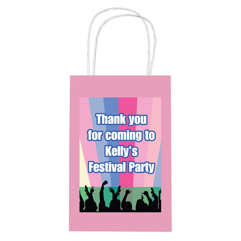 Festival Themed Paper Party Bags - Pack of 12