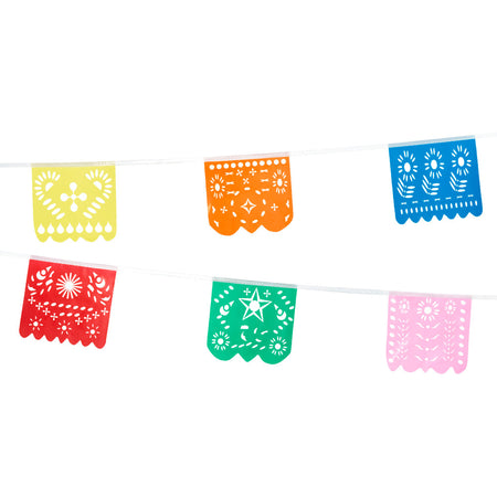 Fiesta Cutout Pattern Plastic Bunting - 6m