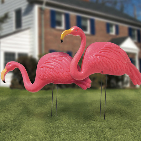 Hawaiian Flamingo Garden Stakes - Pack of 2 - 54cm