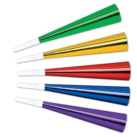 Foil Card Trumpets - Assorted - 23cm - Each