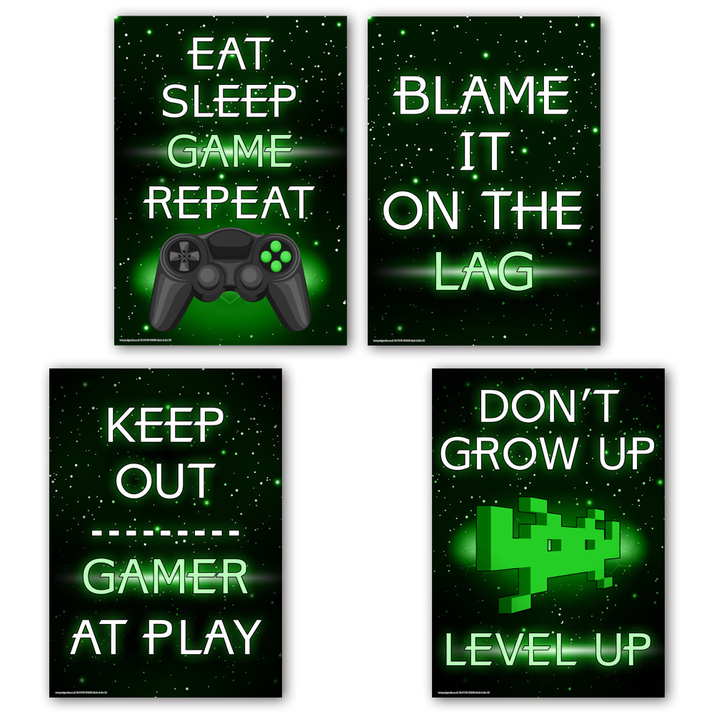 Gamer Quotes Poster Pack - Pack of 4 - A3