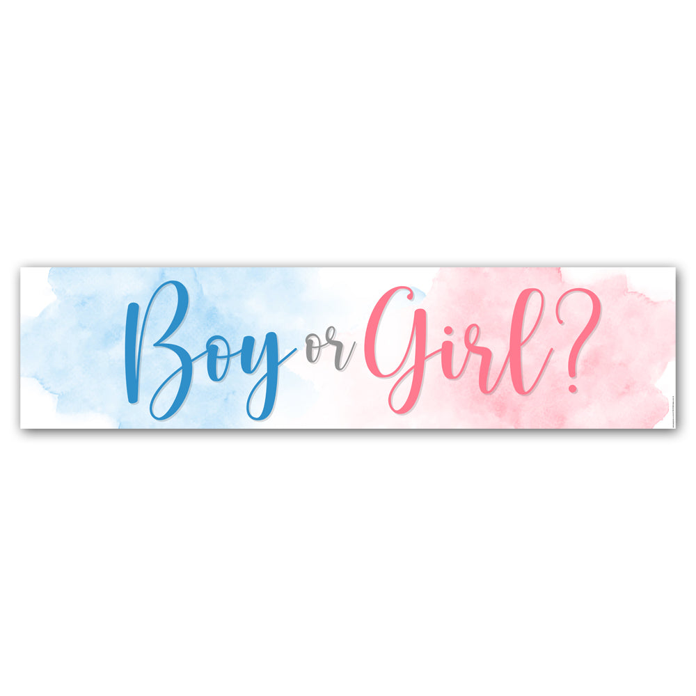 Gender Reveal 'Boy or Girl' Banner Decoration - 1.2m