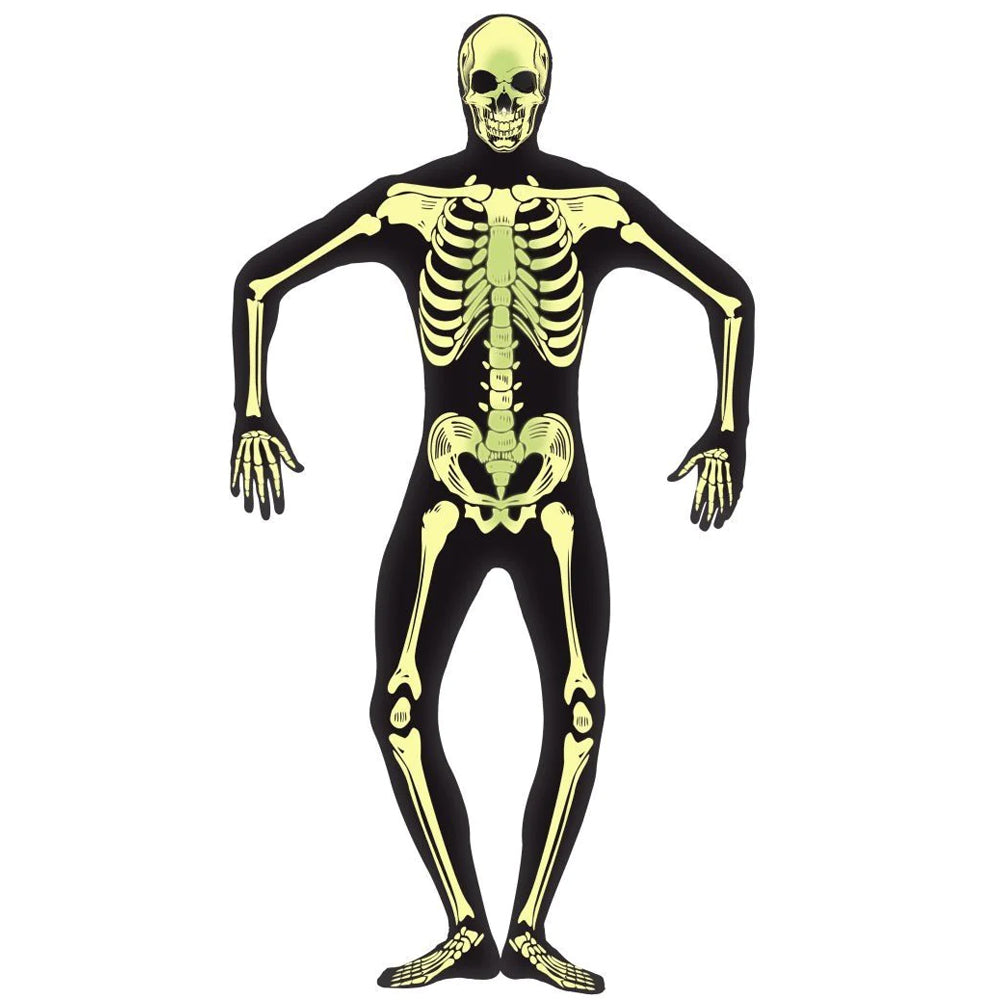 Glow in the Dark Skeleton Second Skin Costume – Party Packs