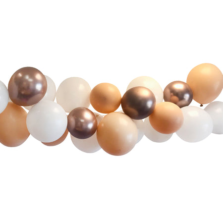 Blush, White and Rose Gold Balloon Arch DIY Kit - 2.5m