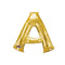 Gold Foil Letter 'A' Air Filled Balloon - No Helium Required! - 16