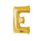 Gold Foil Letter 'E' Air Filled Balloon - No Helium Required! - 16