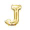 Gold Foil Letter 'J' Air Filled Balloon - No Helium Required! - 16
