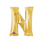 Gold Foil Letter 'N' Air Filled Balloon - No Helium Required! - 16