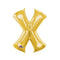Gold Foil Letter 'X' Air Filled Balloon - No Helium Required! - 16