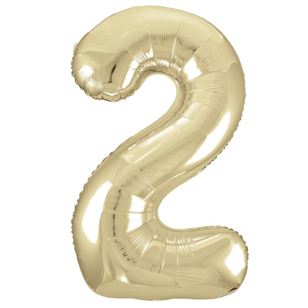 Gold Number 2 Foil Balloon - 34"