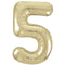 Gold Number 5 Foil Balloon - 34