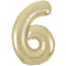 Gold Number 6 Foil Balloon - 34