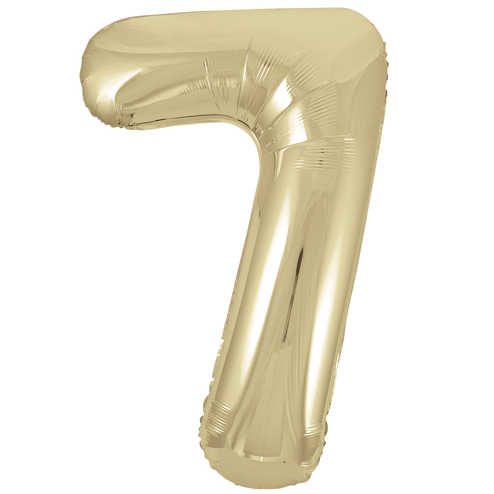 Gold Number 7 Foil Balloon - 34"
