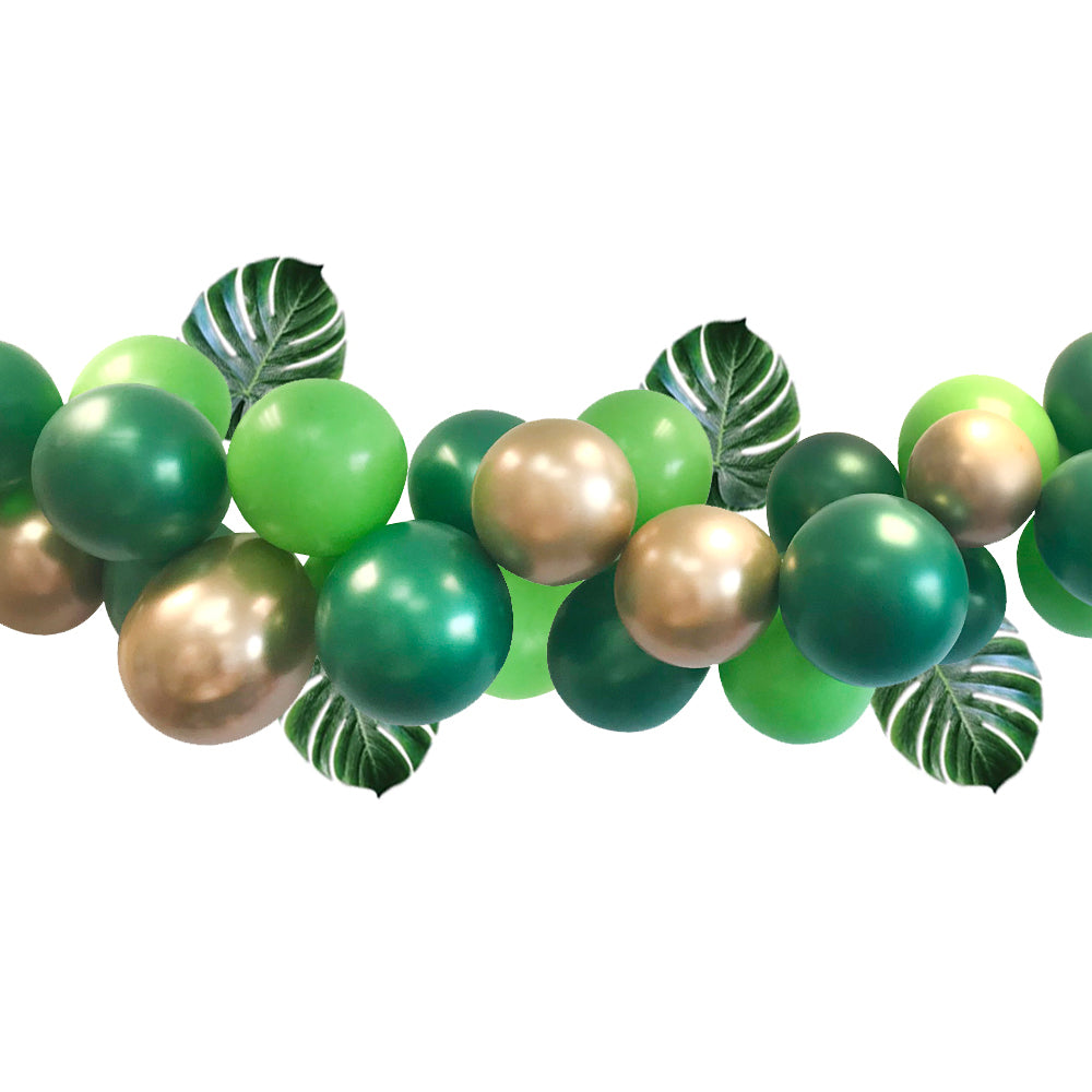 Green and Gold Jungle Balloon Arch DIY Kit - 2.5m