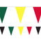 Reggae Green, Yellow, Red and Black Fabric Pennant Bunting - 24 Flags - 8m