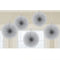Silver Decorative Tissue Fans - 15cm - Pack of 5