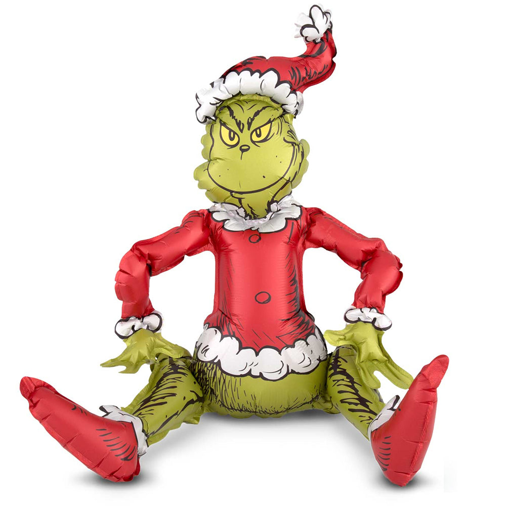 Sitting Santa Grinch Foil Balloon - 24"