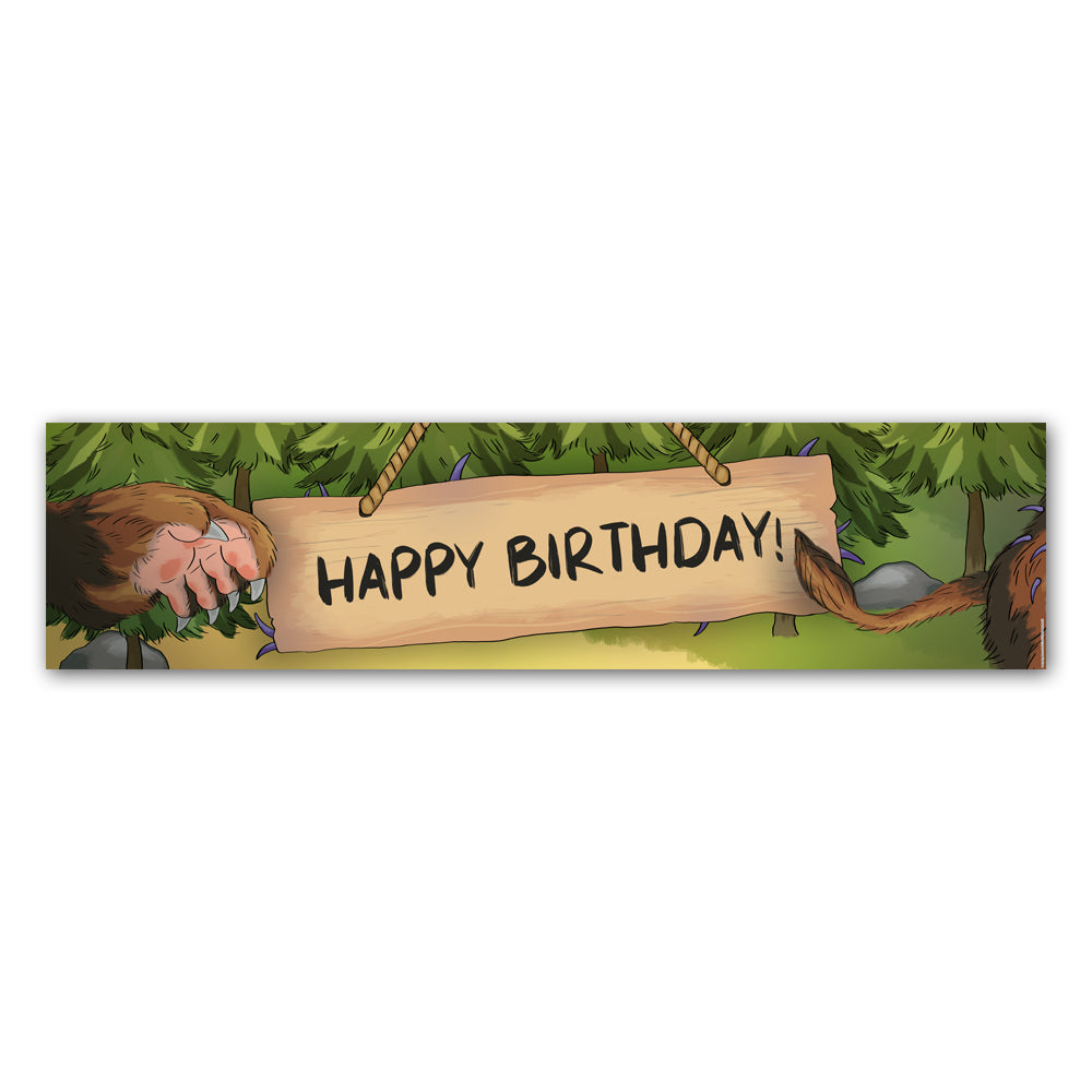 Walk in the Woods Party Happy Birthday Wall Banner Decoration - 1.2m ...