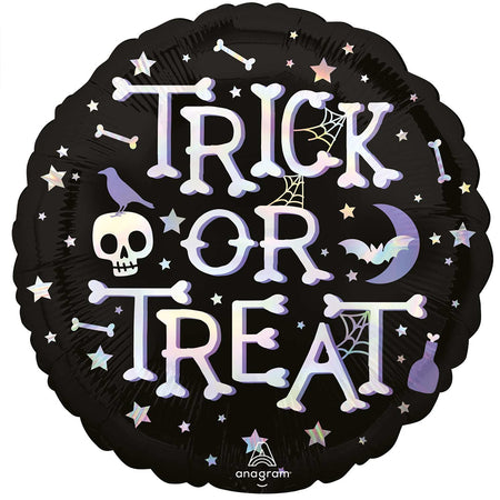 Trick or Treat Halloween Broomstick Foil Balloon - 18