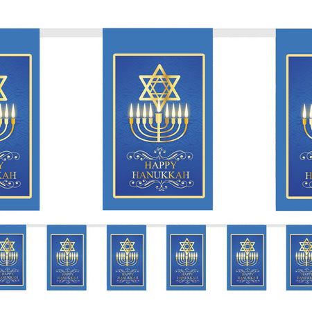 Hanukkah Paper Flag Bunting - 2.4m