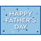Blue Glitzy Happy Father's Day Poster - A3