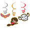 Harry Potter Hanging Swirl Decorations - Pack of 6