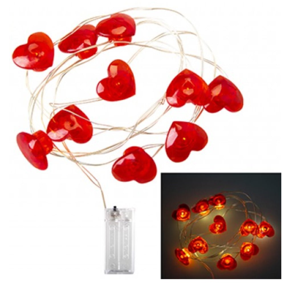 Wire Heart Lights - Set of 10
