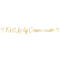 Gold First Holy Communion Card Letter Banner - 1.6m