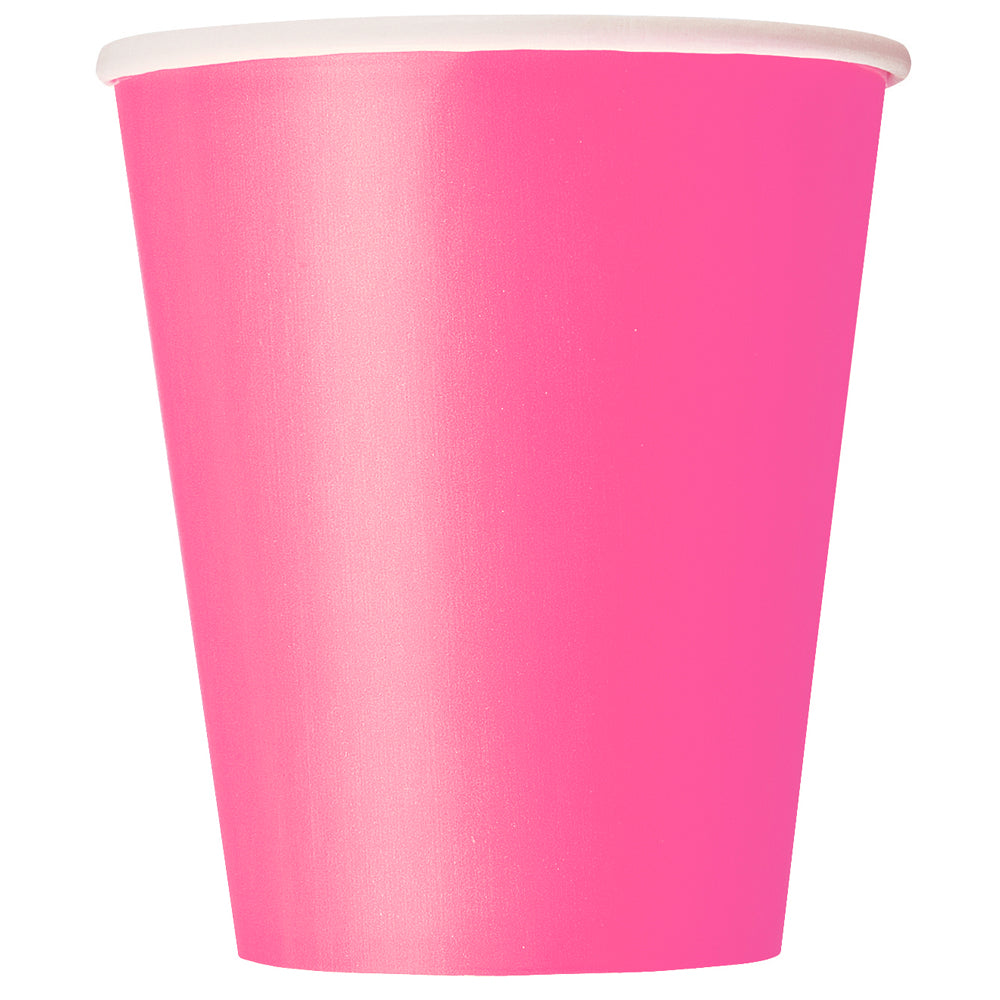 Hot Pink Paper Cups - 266ml - Each