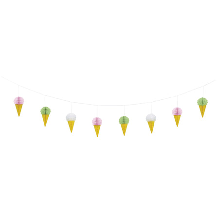 Honeycomb Ice Cream Garland - 2m