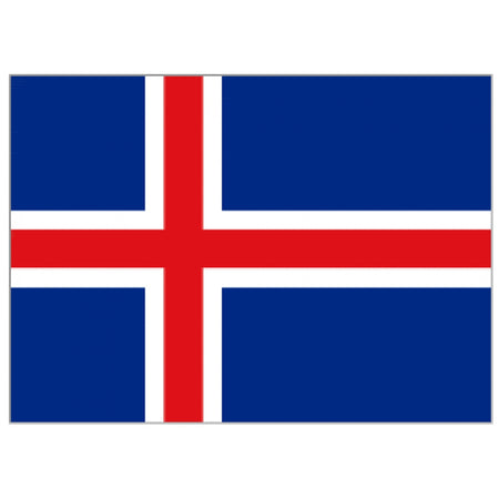 Iceland Polyester Fabric Flag 5ft x 3ft