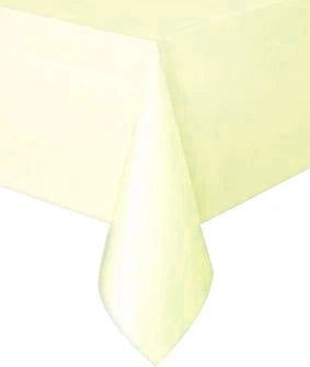 Vanilla Cream (Ivory) Plastic Tablecloth