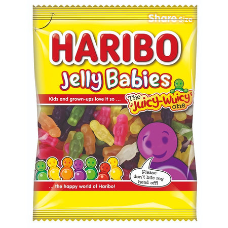 Haribo Jelly Babies Sweets - 160g Bag