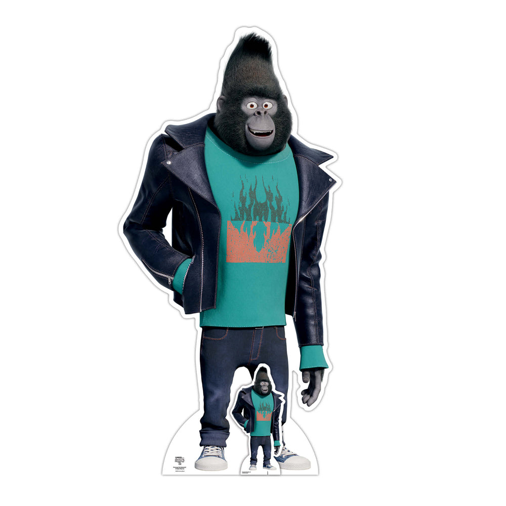 Johnny Mountain Gorilla Sing 2 Lifesize Cardboard Cutout with Mini Cutout - 157cm x 78cm
