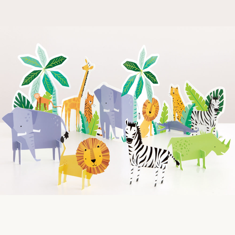 Jungle Animal Safari Table Decorating Kit - 5 Pieces