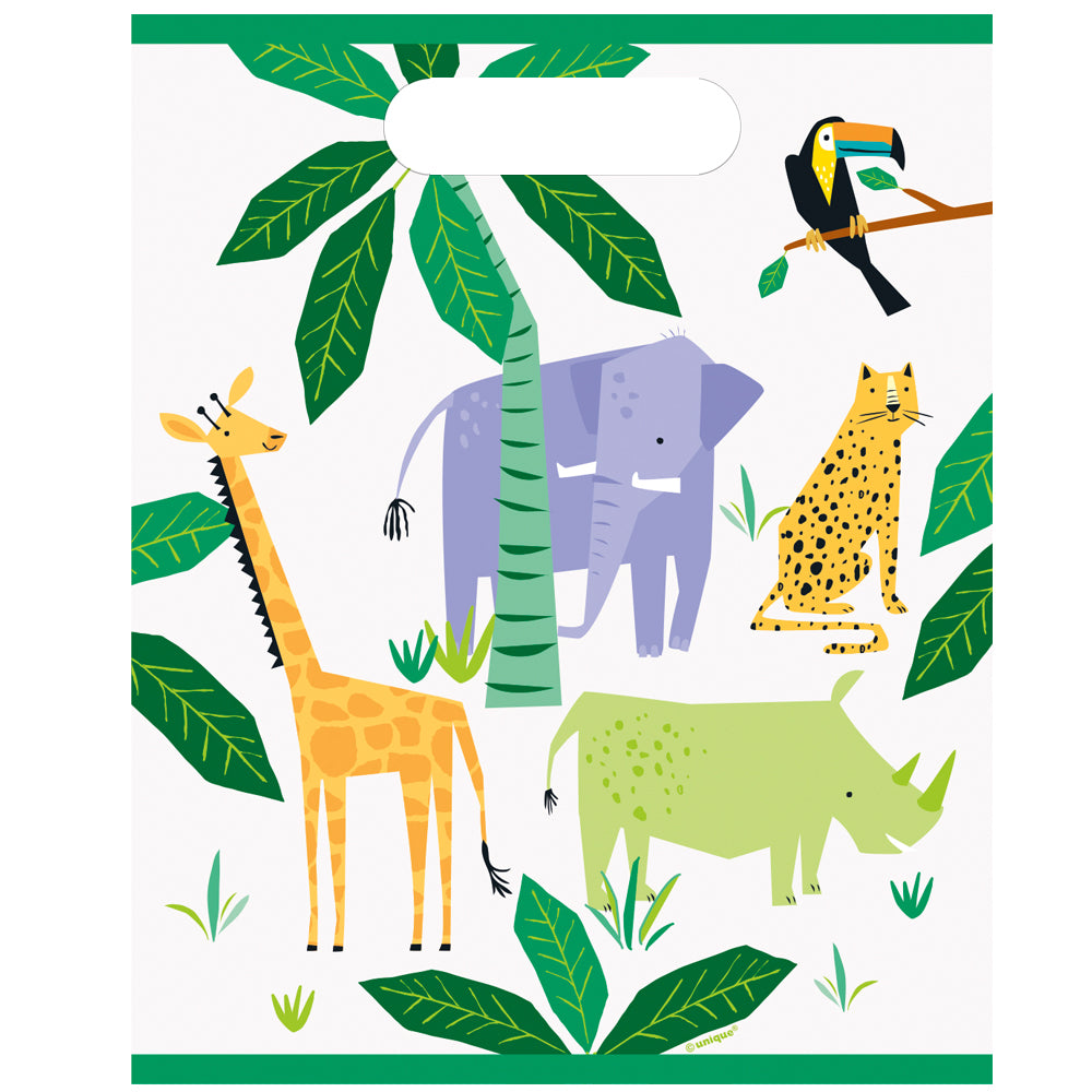 Jungle Animal Safari Party Bags - Pack of 8