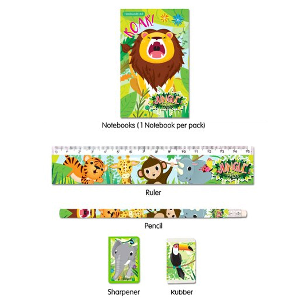 Jungle Themed Stationary Set - 5 Pieces