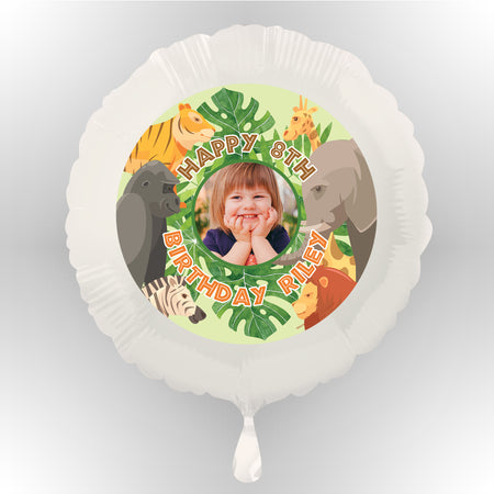 Jungle Animals Personalised Photo Balloon (Not Inflated)