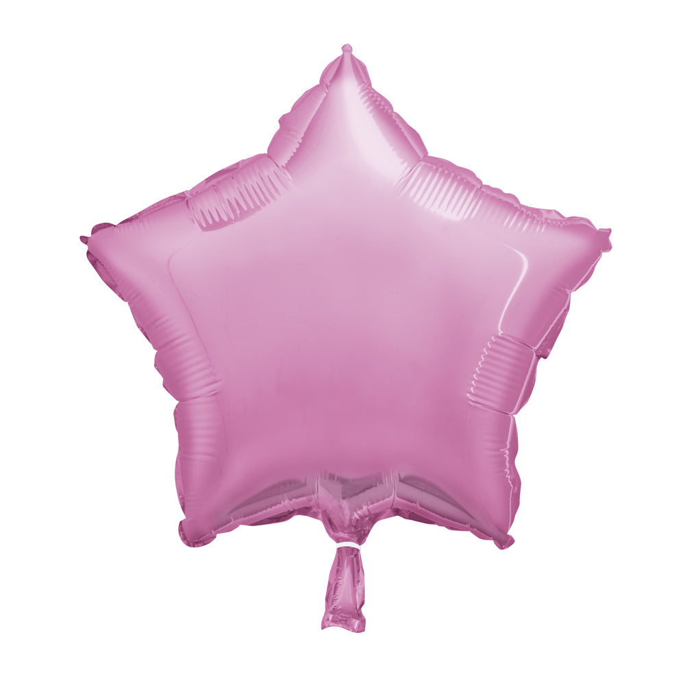 Pastel pink star foil balloon 19"