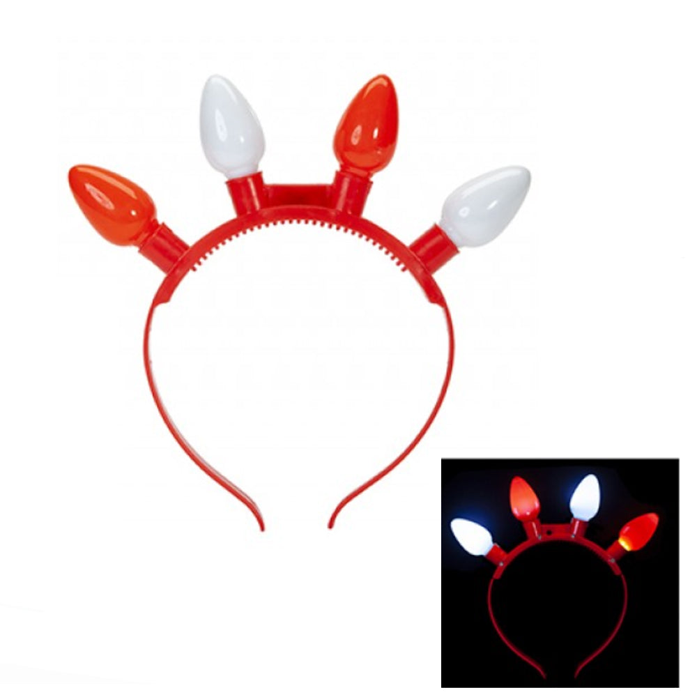 Red and White St George Lightup Headband - Each