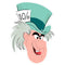 Mad Hatter Alice in Wonderland Card Mask