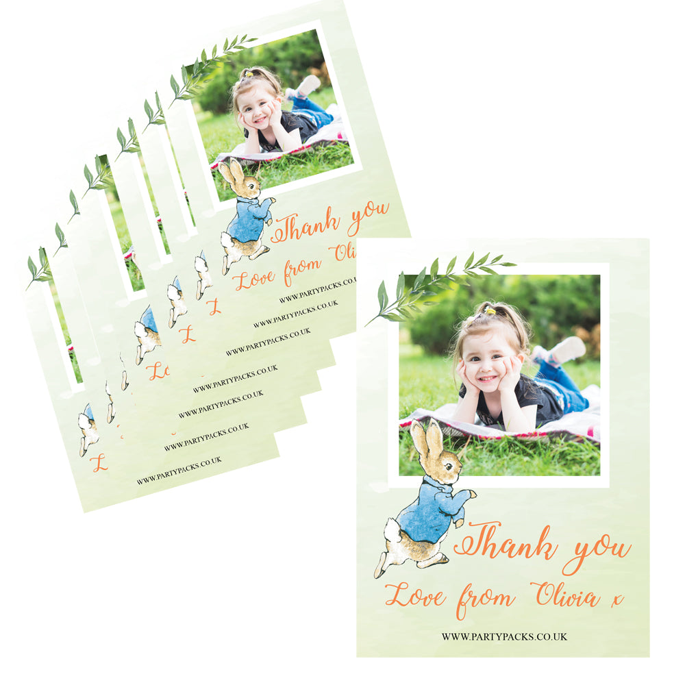 Peter Rabbit Personalised Photo Thank You Cards - Pack of 8