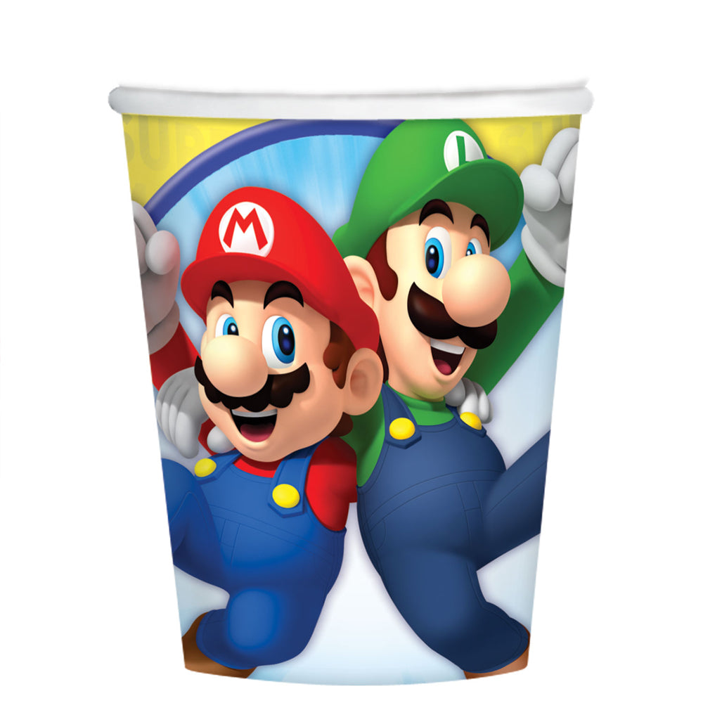 Super Mario Paper Cups - Pack of 8