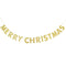 Merry Christmas Gold Glitter Bunting - 2.74m