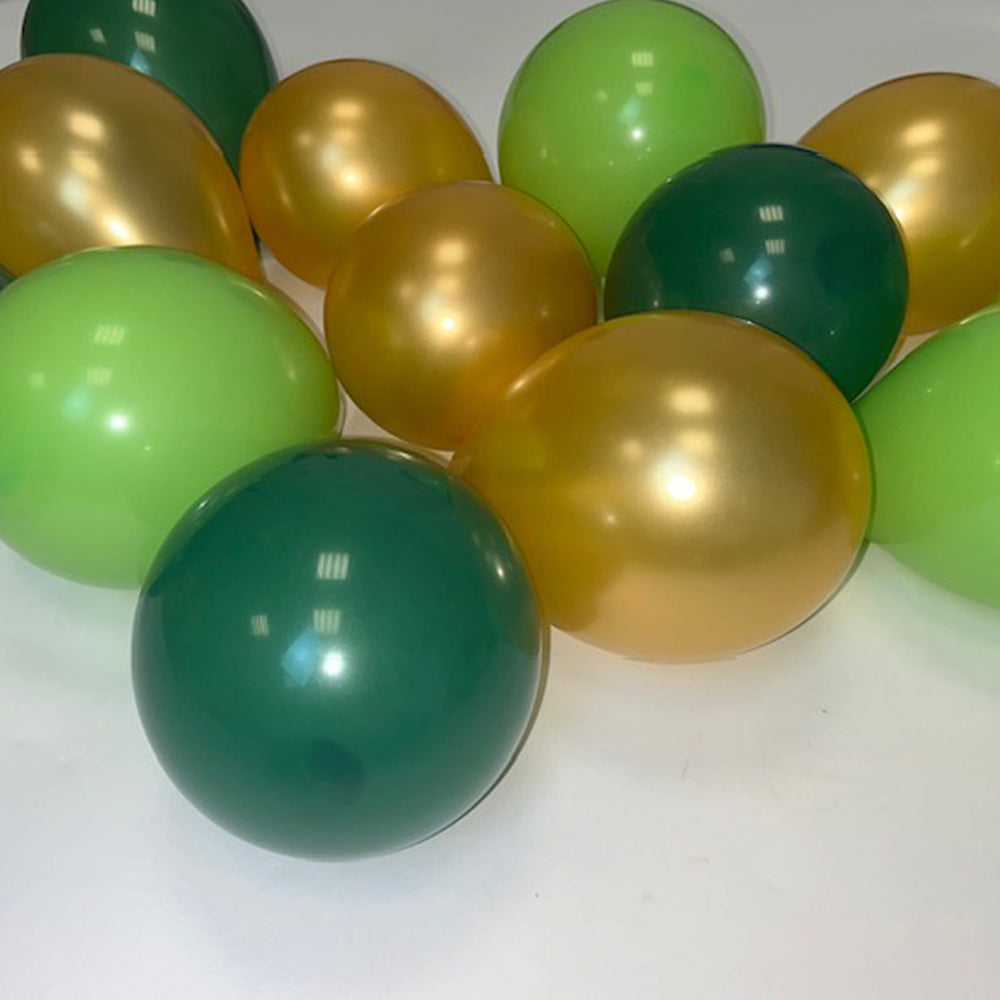 Green & Gold Mini 5" Balloon Pack - Pack of 40