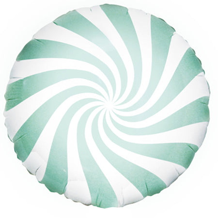Mint Green Candy Swirl Foil Balloon - 14