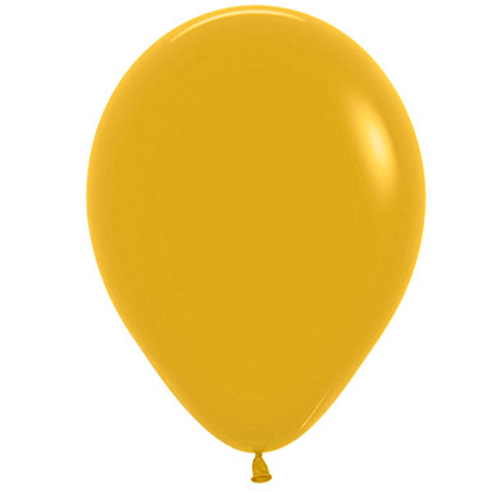 Mustard Yellow Latex Balloons - 12" - Pack of 50